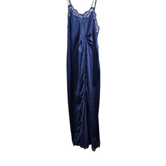 Flair Other - Flair Vintage Lace Spaghetti Strap Blue Slip Nightgown